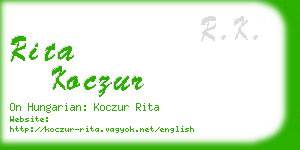 rita koczur business card